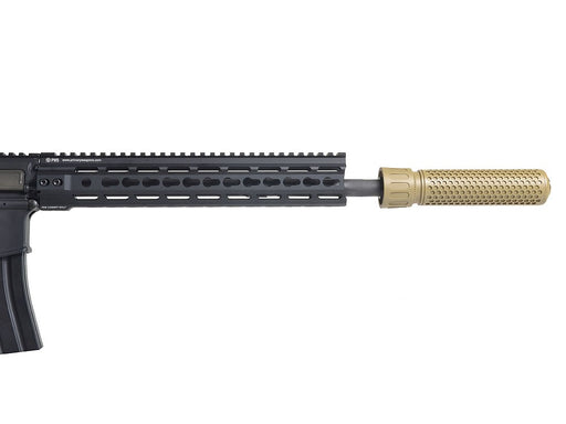 Knight's Armament Airsoft Fully Lic. KAC CQB Quick Detach Barrel Extension in Tan OEM by Madbull Airsoft - CCW