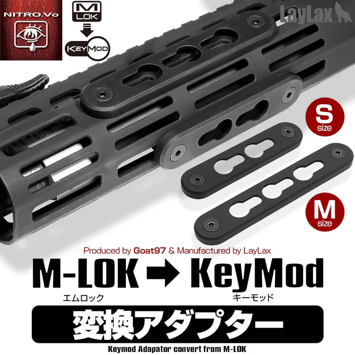 Nitro Vo. MLOK to Keymod Conversion Rail Segment by Laylax