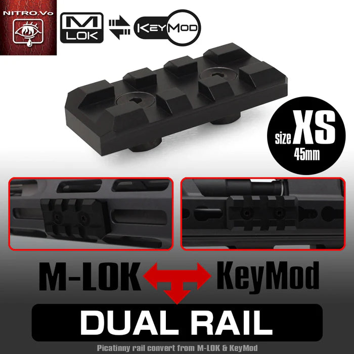 Nitro Vo. Keymod/MLOK Coompatible Rail Segment by Laylax