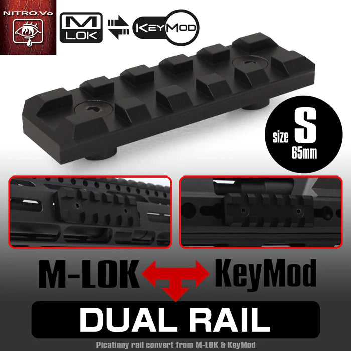 Nitro Vo. Keymod/MLOK Coompatible Rail Segment by Laylax