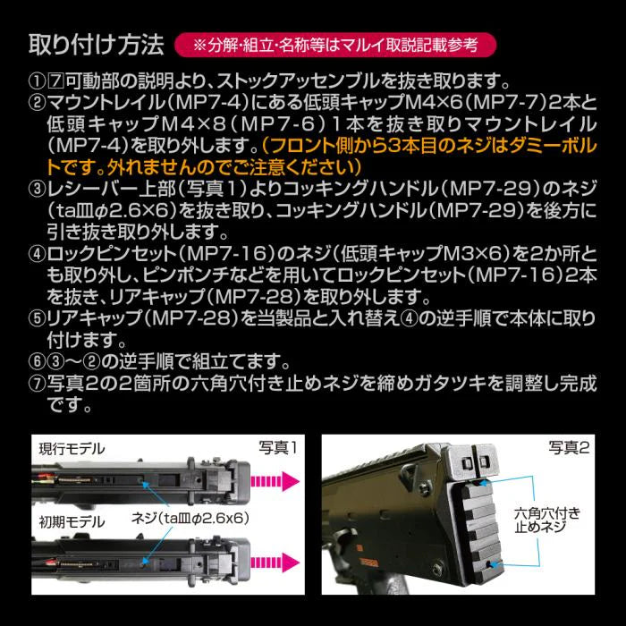 Nineball TM MP7 AEP Picatinny Rear Stock Base