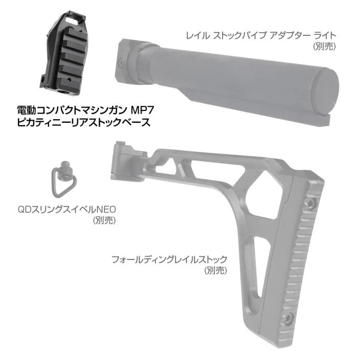 Nineball TM MP7 AEP Picatinny Rear Stock Base