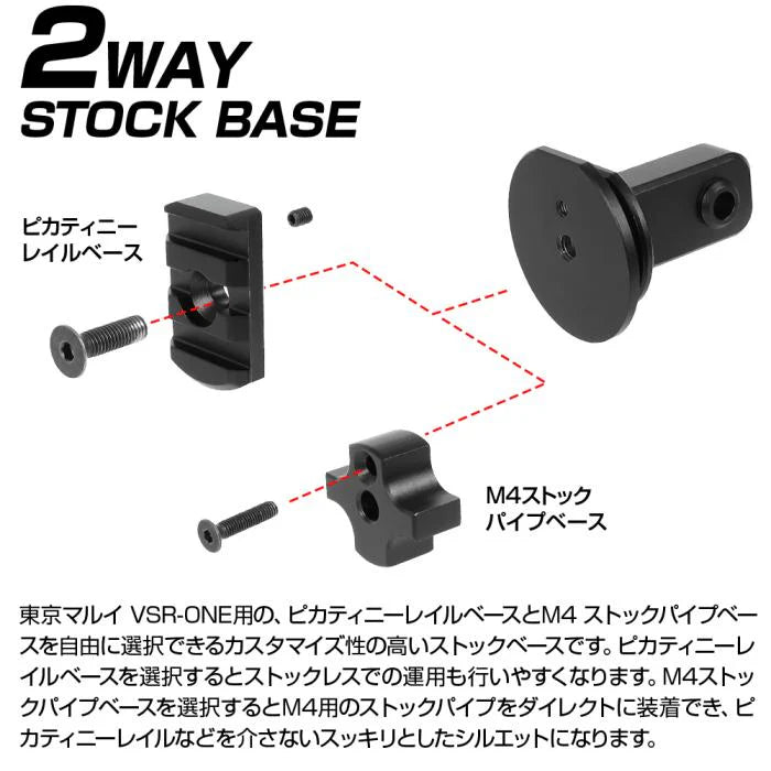 PSS VSR One 2-way Picatinny Rail Stock Base by Laylax