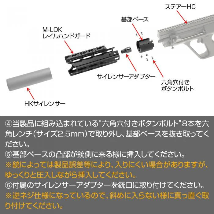 Nitro Vo. Steyr High Cycle MLOK Rail Handguard by Laylax