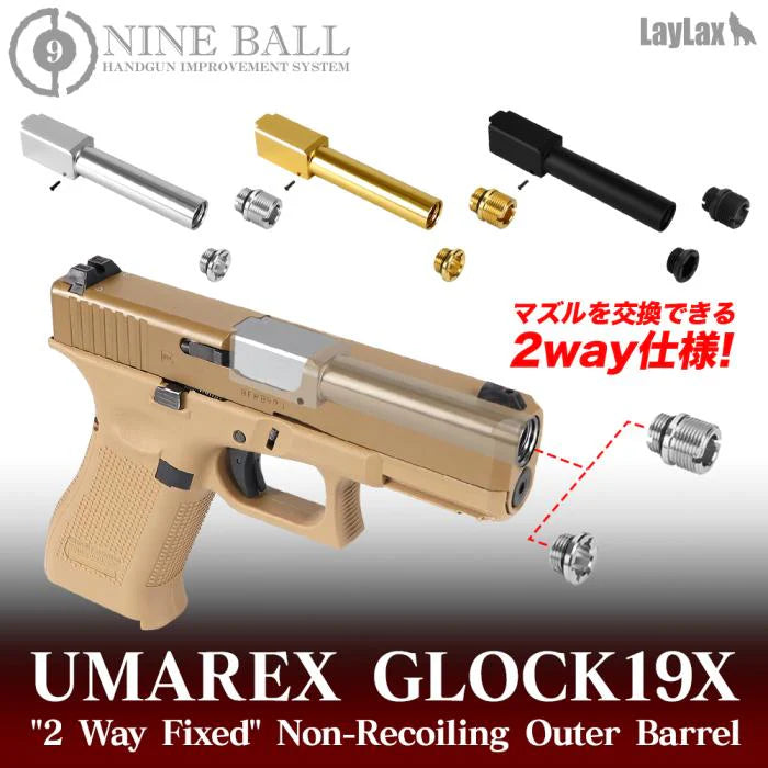 Nineball Elite Force Glock 19X Fixed Threaded Outer Barrel