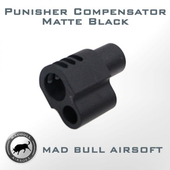 Madbull Airsoft Compensator - M1911 Punisher in Black