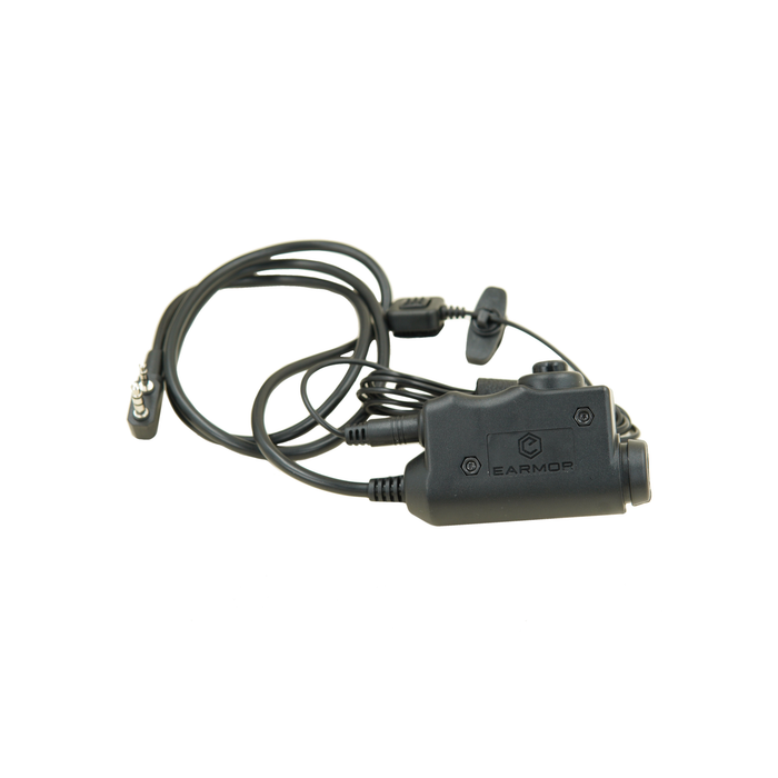 Earmor Tactical Headset M52 PTT Adapter for Kenwood BaoFeng Radio with Finger Button