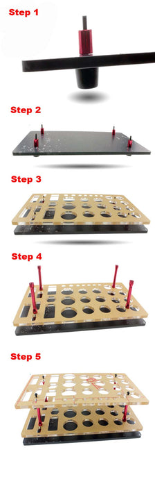 AIP Acrylic Shelf Tool Stand - 33 holes (AIP-TO-06)