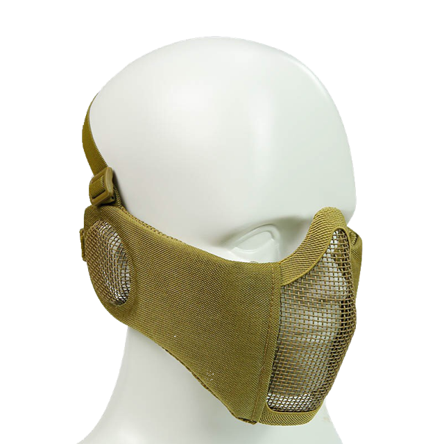 Bravo Airsoft Tactical Gear: V4 Strike Metal Mesh Face Mask with Ear Protection