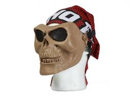 Bravo Airsoft Tactical Gear: Skull Mesh Mask in TAN