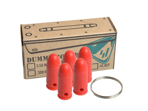 Strike Industries Dummy Rounds with Key Ring - .45 Red