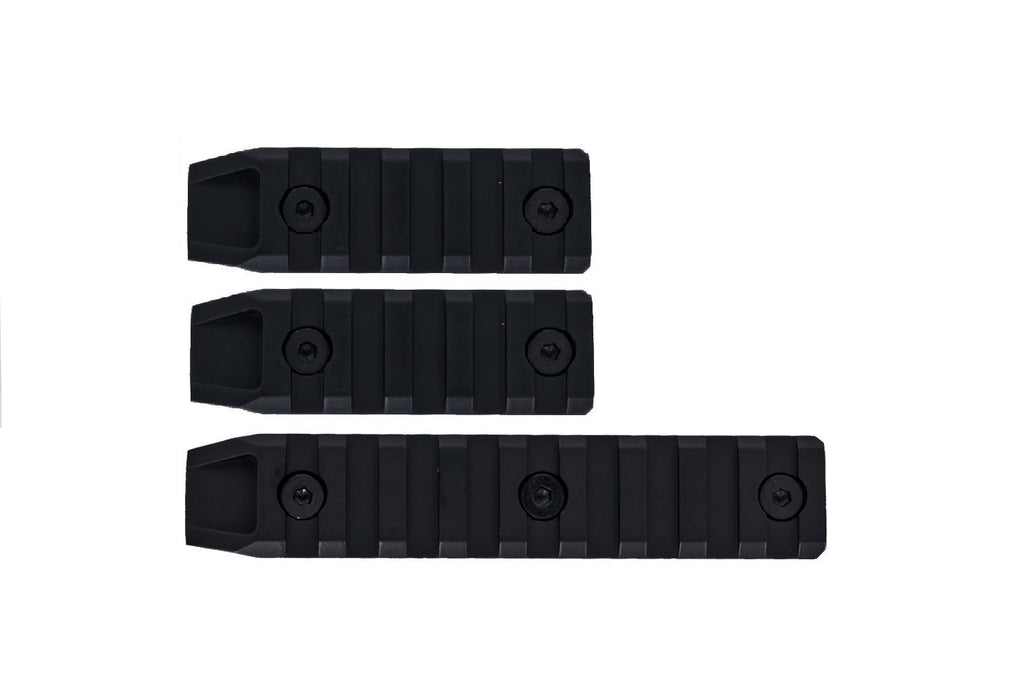 Echo1 3pc Metal Airsoft Keymod Rail Slot Set in Black