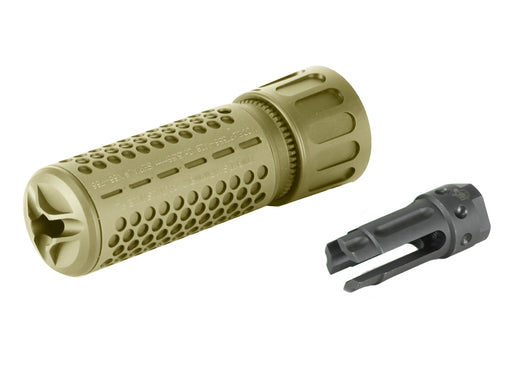 Knight's Armament Airsoft Fully Lic. KAC CQB Quick Detach Barrel Extension in Tan OEM by Madbull Airsoft - CCW