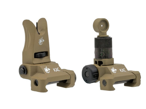 Knight's Armament Airsoft Back Up Iron Sights in Tan
